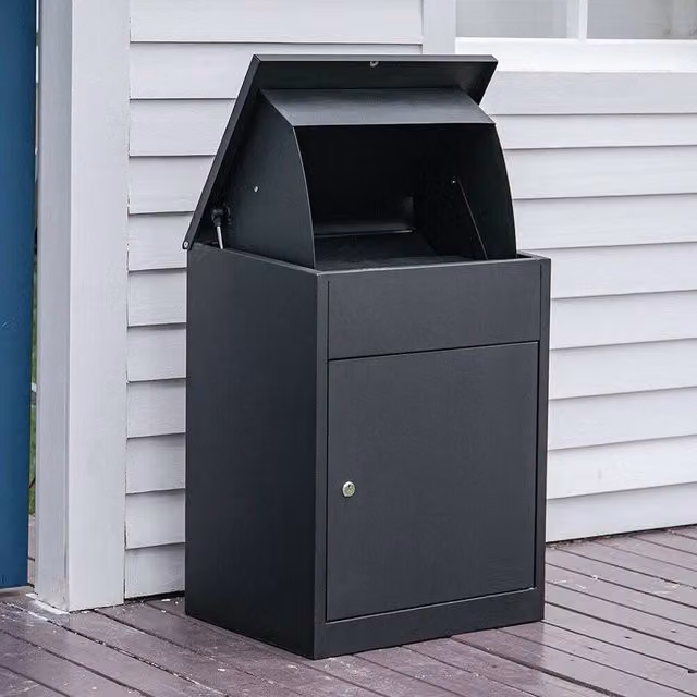 SPETLEK Outdoor Storage Letter Post Box in Black – 1