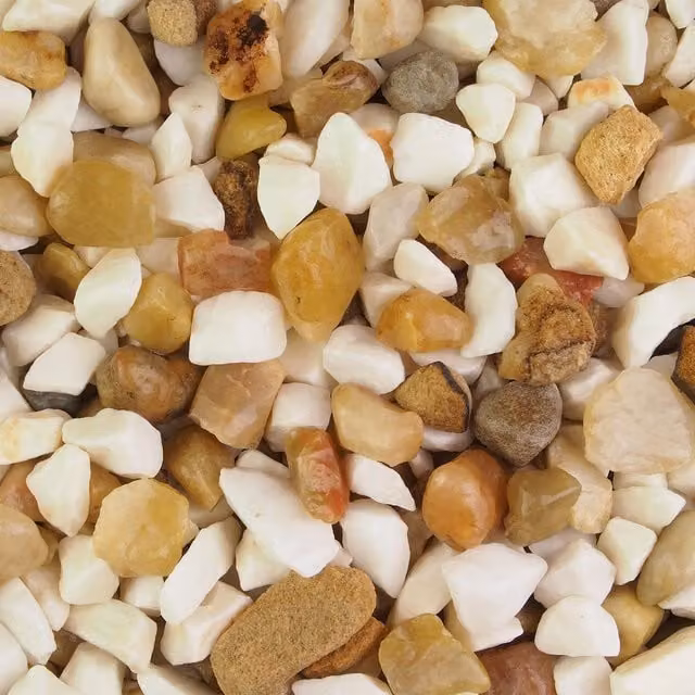 Warma Arctic Champagne Decorative Stone Gravel in Beige, White and Multicolour