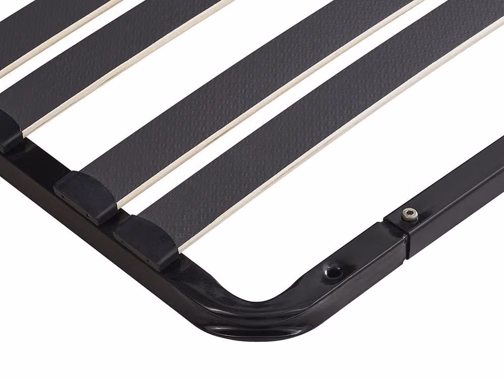 Vente-unique Single Slatted Bed Base in Black, W/D/H: 190 x 90 x 13 cm – 3