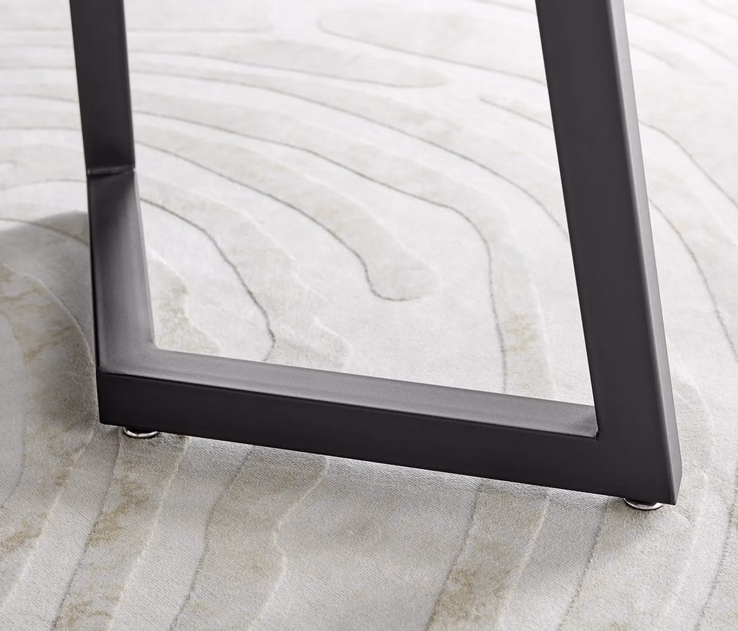FurnitureboxUK Carson White Marble Effect Dining Table and 6 Pesaro Silver Chairs in Black – 5