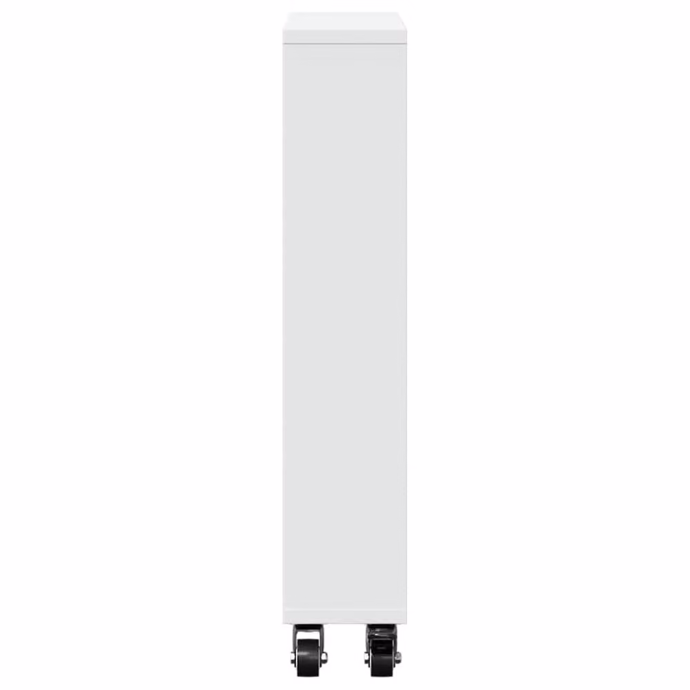 Berkfield Home Narrow Storage Trolley in White, W/D/H: 48 x 13 x 68 cm – 2