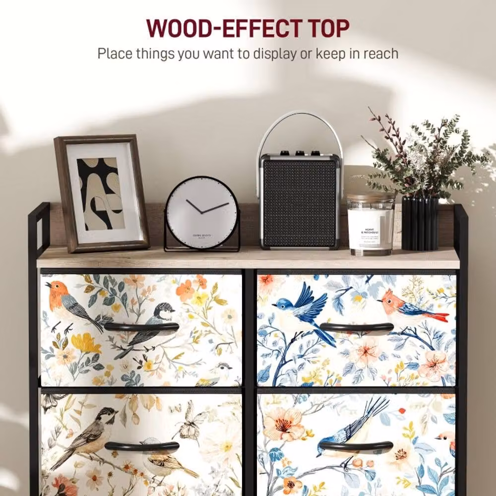 STILVORA Modern 6-Drawer Chest of Drawers with Steel Frame, White – 6