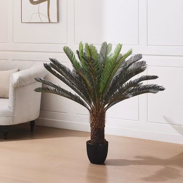 Breeins Artificial Cycas Palm Tree in Green and Brown