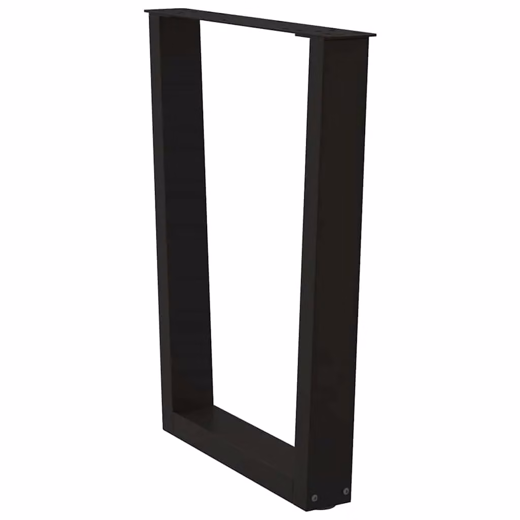 Berkfield Home V-Shape Dining Table Legs, 2 Piece Set, Black Steel, H: 72-73.3 cm x W: 60 cm – 3