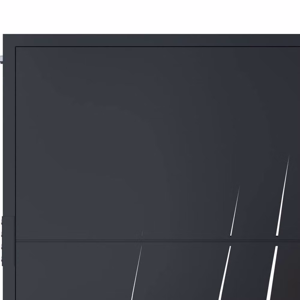 Berkfield Home Steel Garden Gate in Anthracite Grey, W: 105 cm, H: 180 cm – 4
