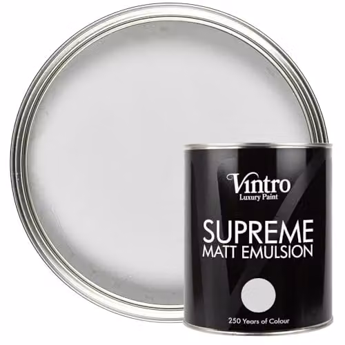 Vintro Luxury Matt Emulsion Multi Surface Paint in Chrysler Grey, 1 Litre