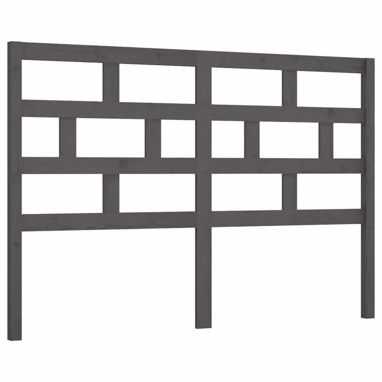 Berkfield Home Grey Rustic Solid Pine Wood Bed Headboard W: 166 cm, D: 4 cm, H: 100 cm