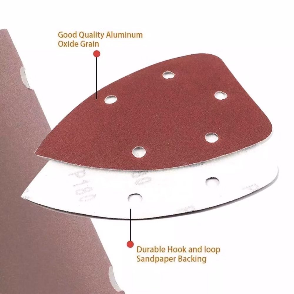 FLAVORA 60-Piece Mixed Red Detail Sander Sanding Sheets, W: 52 cm, L: 1000 cm – 4
