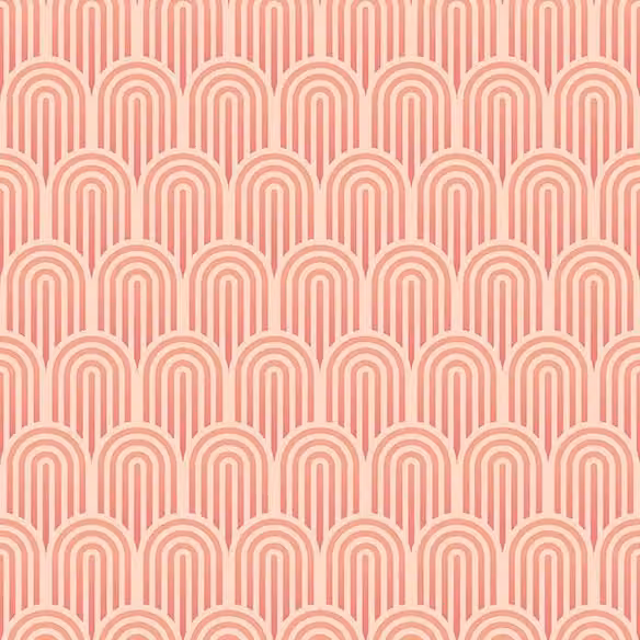Hoopla Walls Retro Arch Matt Wallpaper in Light Pink