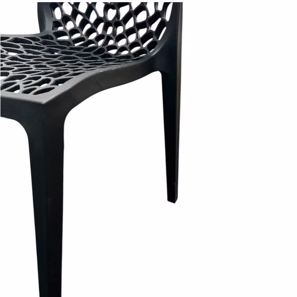 NESTLUNE Black Garden Bistro Chair – 4