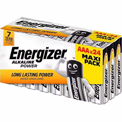 Energizer AAA Alkaline Batteries, 24 Pack, Black – 1
