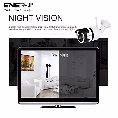 ENER-J Smart Wi-Fi Outdoor Bullet IP Camera, 1080P HD, White – 3