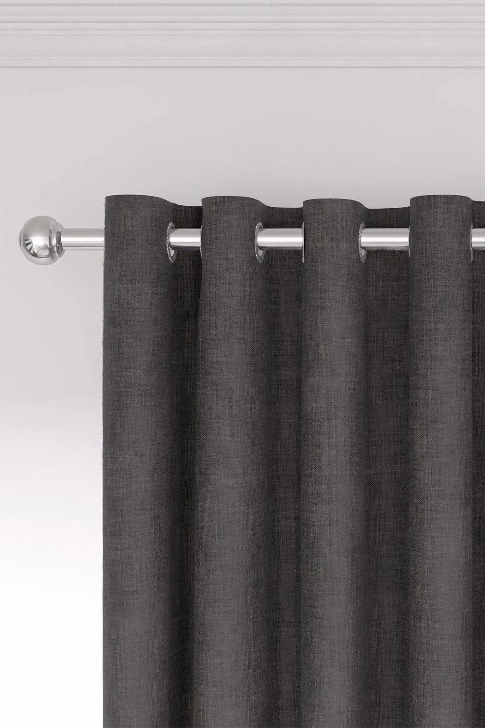 Nalu Nicole Scherzinger Kalo Lined Eyelet Curtains in Anthracite Grey, Width: 167 cm, Height: 183 cm – 3