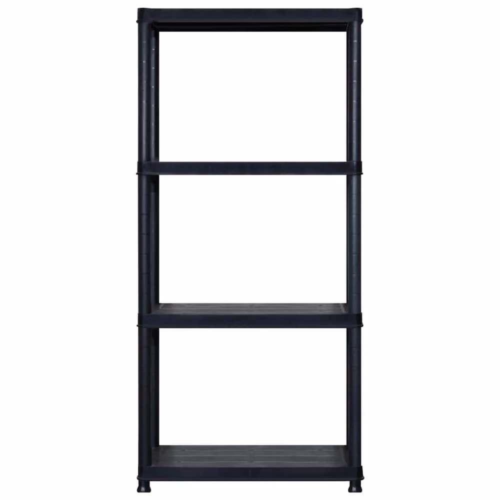 Berkfield Home 4-Tier Plastic Storage Shelf, Black, H 183 x W 130 x D 30.5 cm – 3
