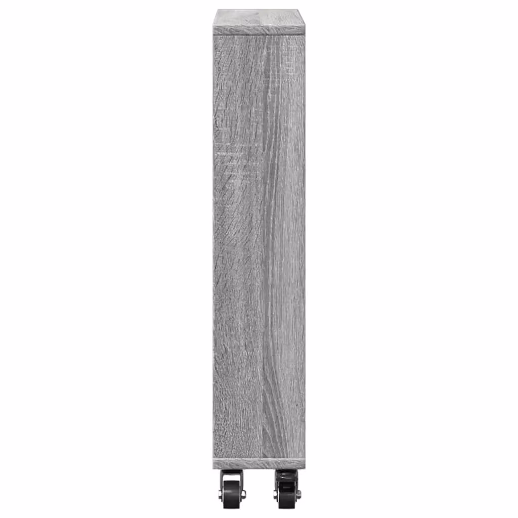 Berkfield Home Narrow Storage Trolley in Grey Sonoma, W: 48 cm, D: 13 cm, H: 68 cm – 4