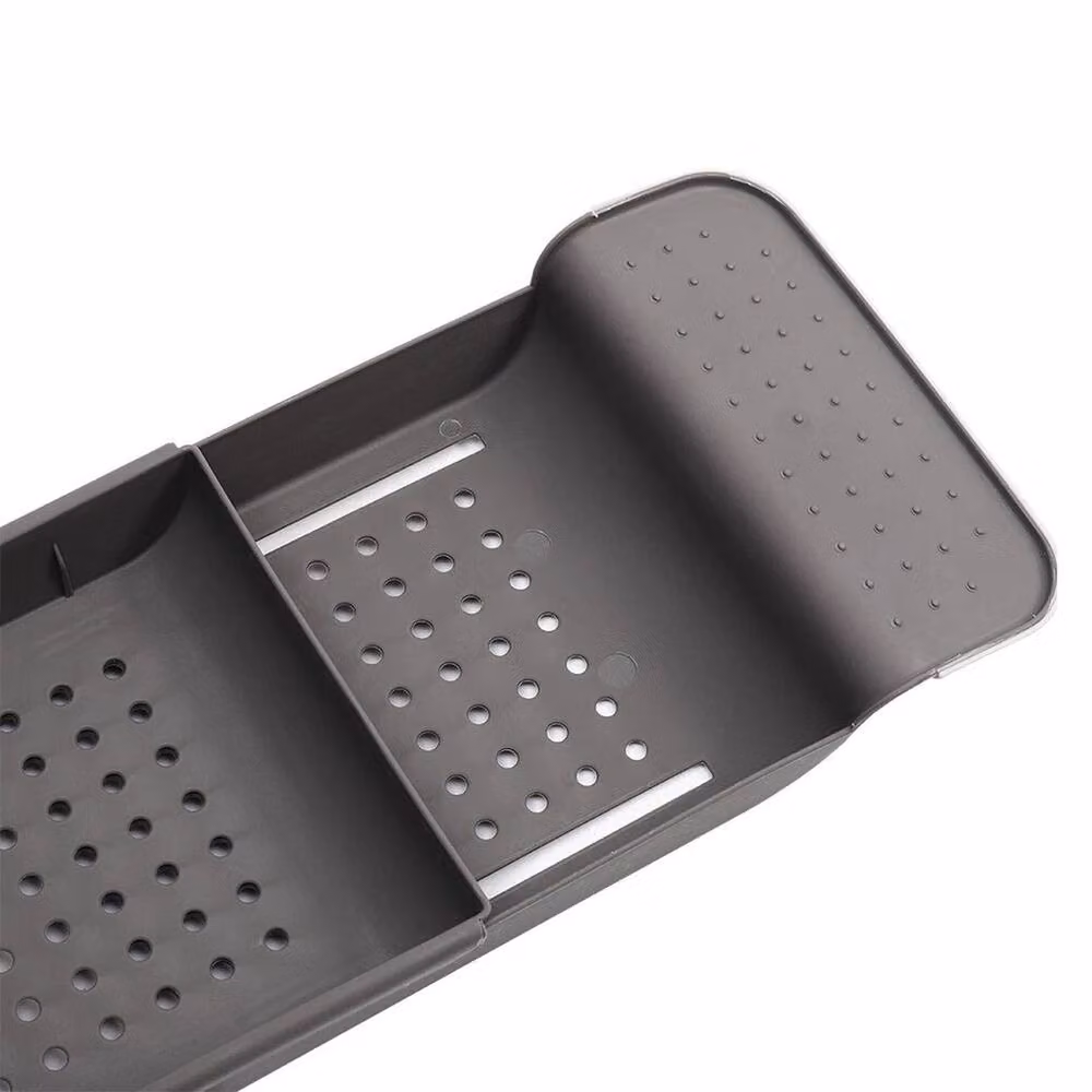 EONLION Black Adjustable Extendable Bathtub Caddy Shelf – 4