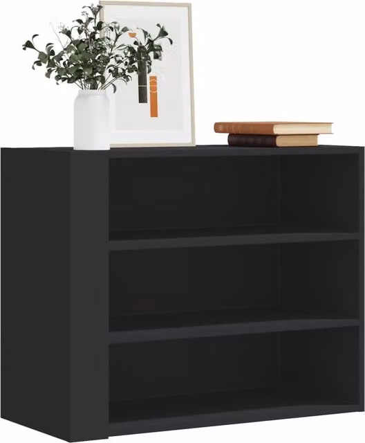 Berkfield Home Modern Matt Black Wall Cabinet W/D/H: 75 x 35 x 60 cm – 1