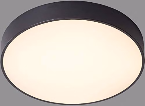 Netlighting Italux Orbital Modern LED Ring Ceiling Light, Black, Warm White 3000K, 1800 lm – 2