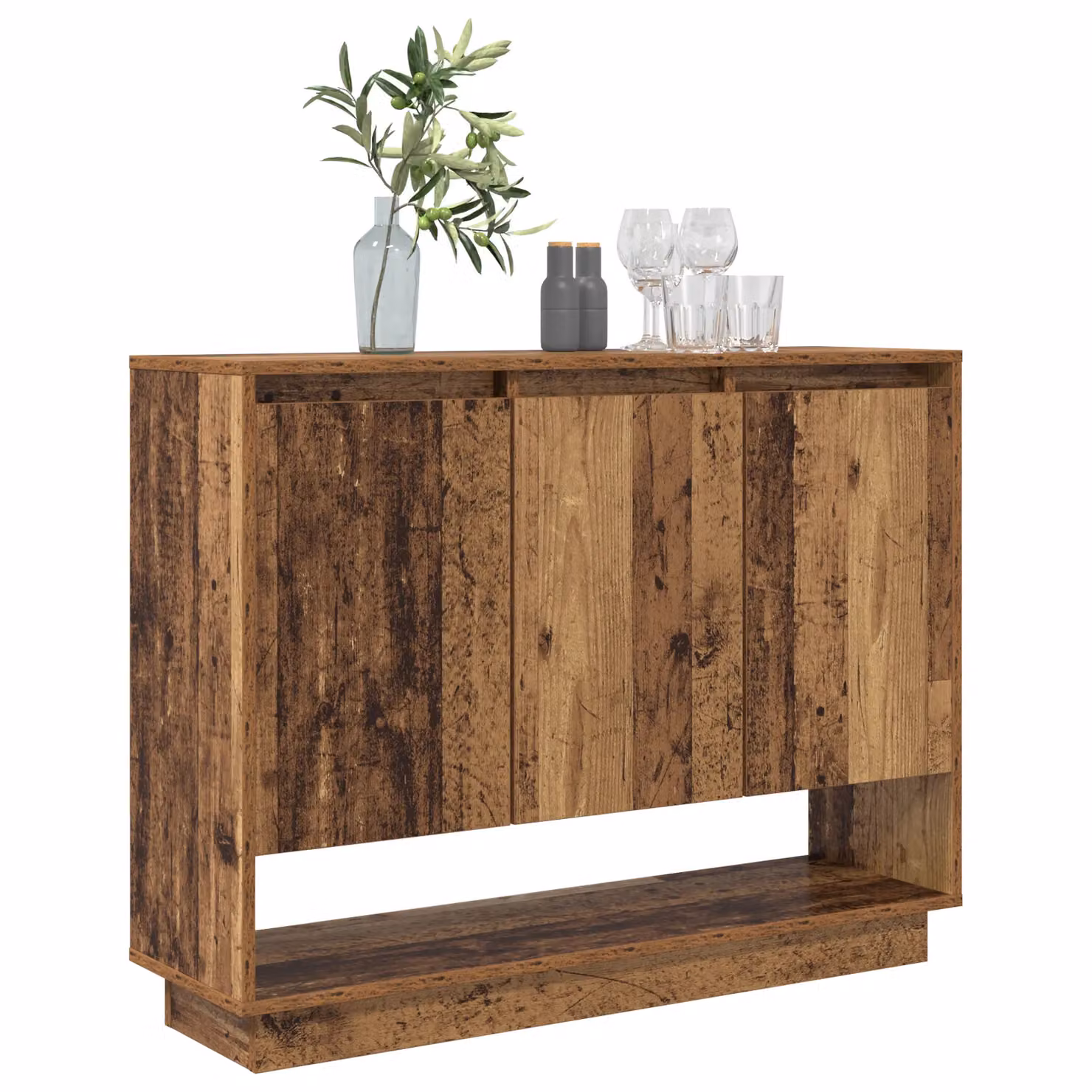 Berkfield Home Rustic Brown Engineered Wood Sideboard with Shelf and Door W/D/H: 97 x 29 x 75 cm – 3