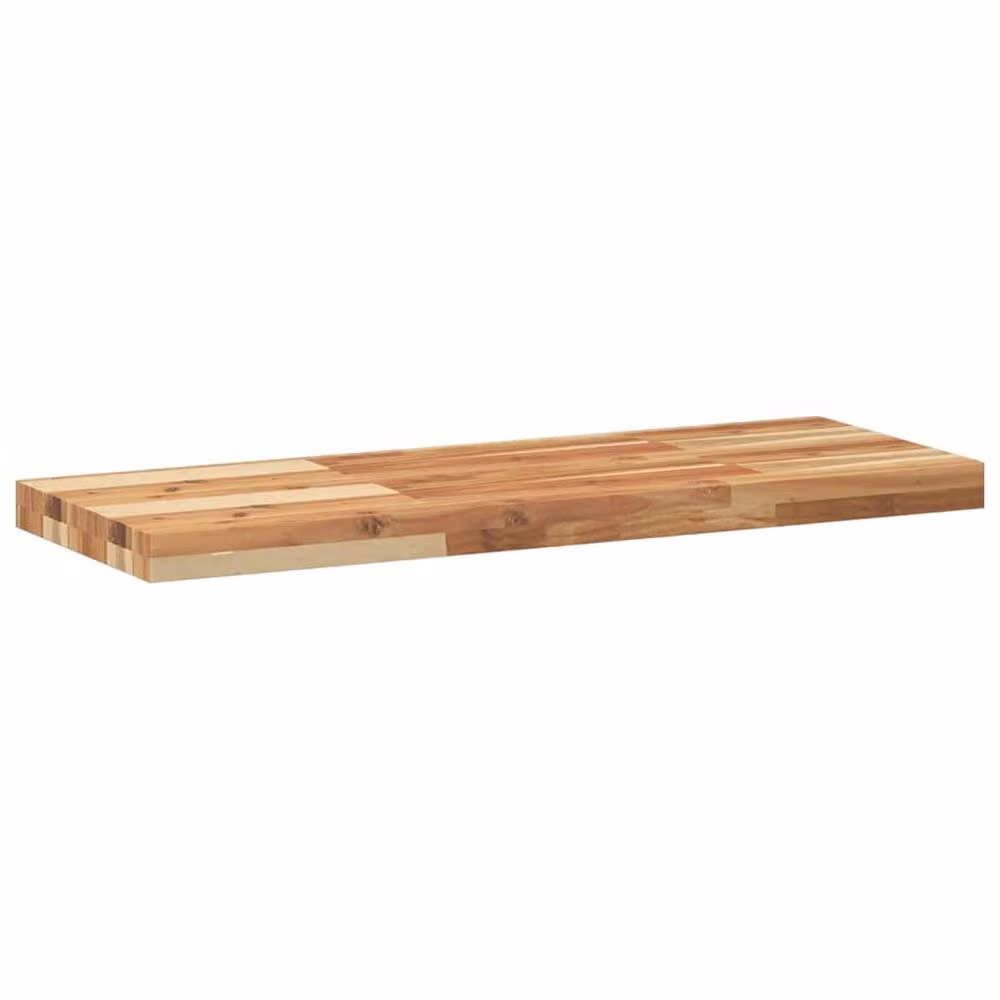 Berkfield Home Set of 2 Floating Shelves in Brown Oil Finished Solid Acacia Wood, W: 80 cm, D: 30 cm, H: 4 cm – 2