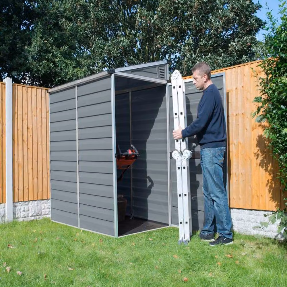 Palram Skylight Pent Garden Shed in Dark Grey, W/D/H: 117.5 x 175 x 203 cm – 3