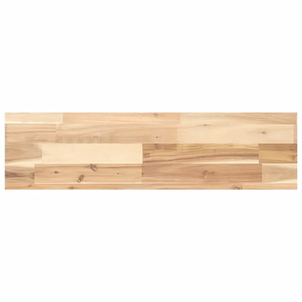 Berkfield Home Floating Shelf in Brown Untreated Solid Acacia Wood, W/D/H: 100 x 20 x 4 cm