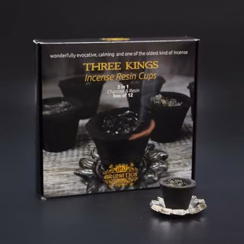 Ancient Wisdom Three Kings Resin Cups, Box of 12, Black – 3