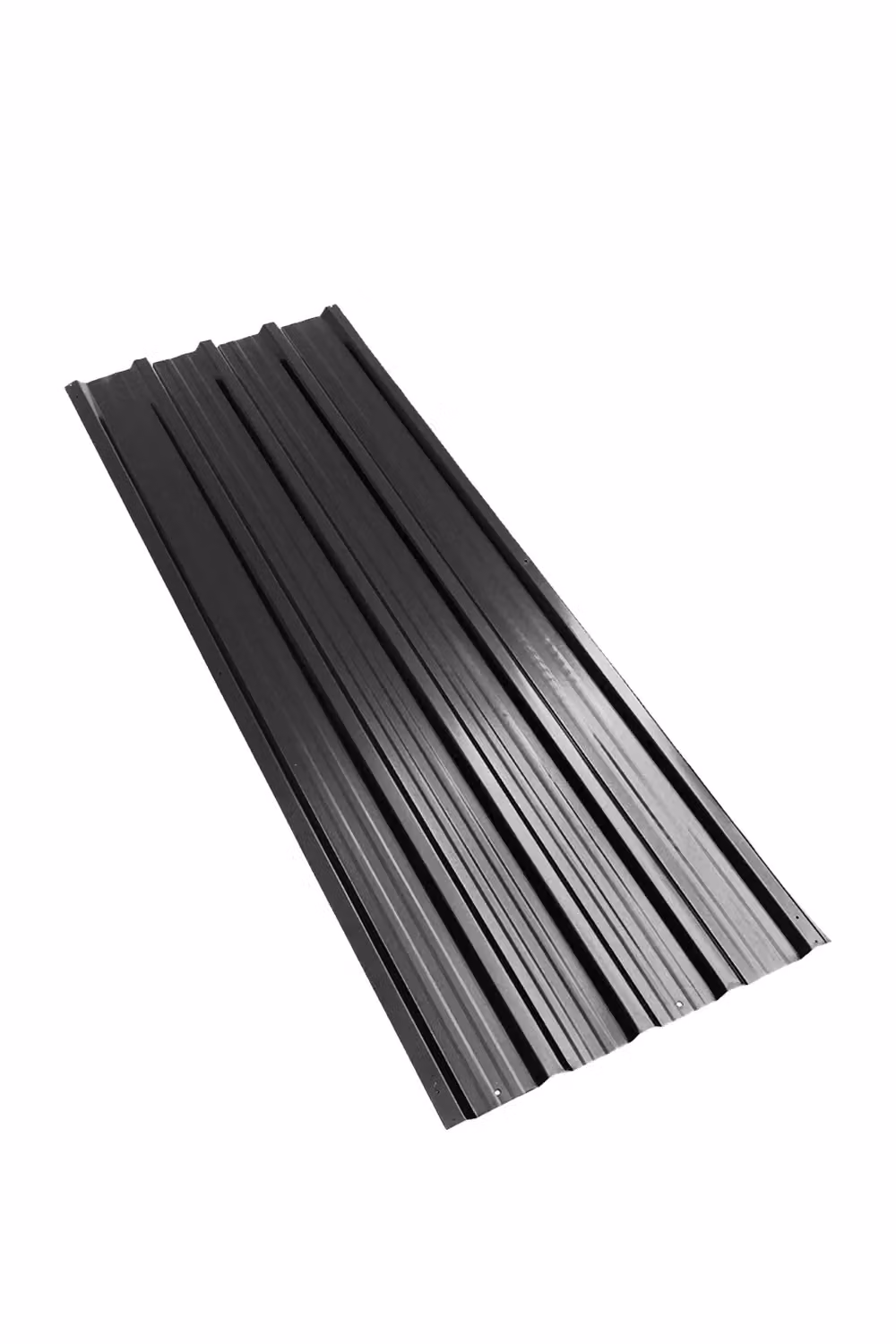 H&O Direct Set of 12 Powder Coated Corrugated Steel Panels in Grey, W: 45 cm, L: 129 cm – 3