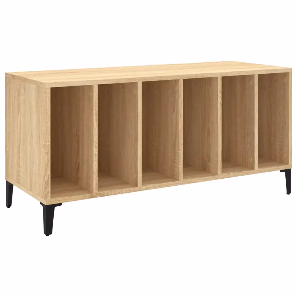 Berkfield Home Record Cabinet in Sonoma Oak Brown, W/D/H: 100 x 38 x 48 cm – 2