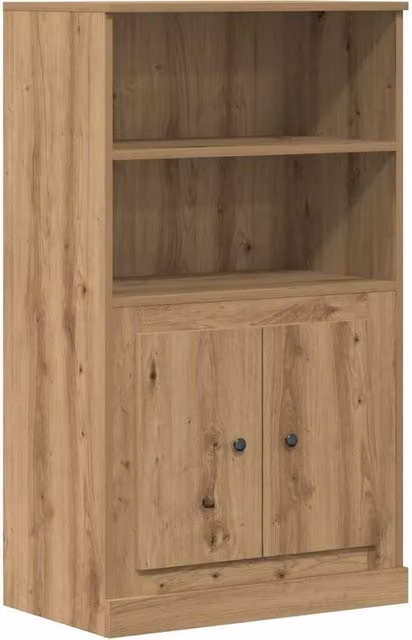 Berkfield Home Artisan Oak Highboard in Brown, W/D/H: 60 x 35.5 x 103.5 cm – 1