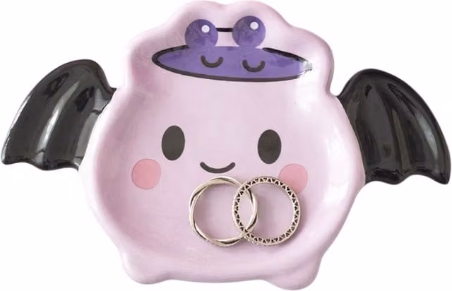 Something Different Wholesale Batbrew Cauldron Trinket Jewellery Dish, Pink, W/D/H: 9.1 x 13.8 x 1.4 cm