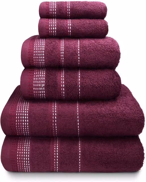 Rapport Home Berkley Embroidered Super Soft Pure Cotton Towel in Purple