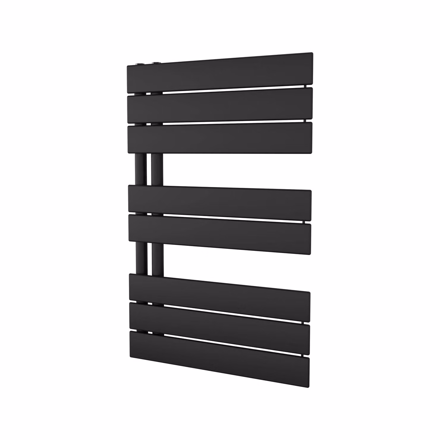 Agadon Panio Up Designer Panel Towel Radiator in Black, W: 50.0 cm, H: 74.5 cm – 2