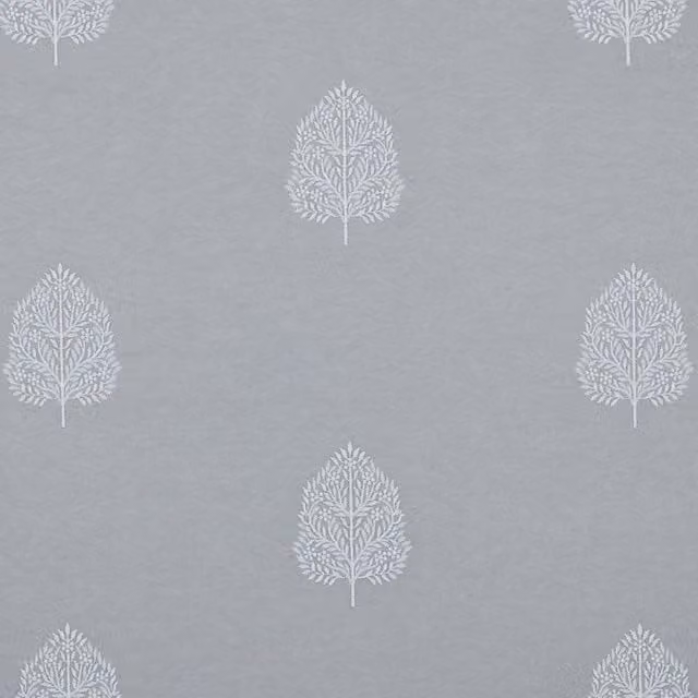 Ashley Wilde Rookery Fabric in Silver and Grey