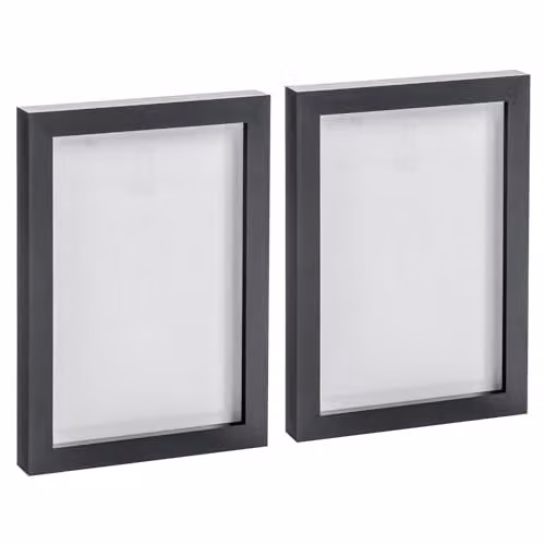 Nicola Spring A5 Black Rectangular Photo Frames, Pack of 2 – 1