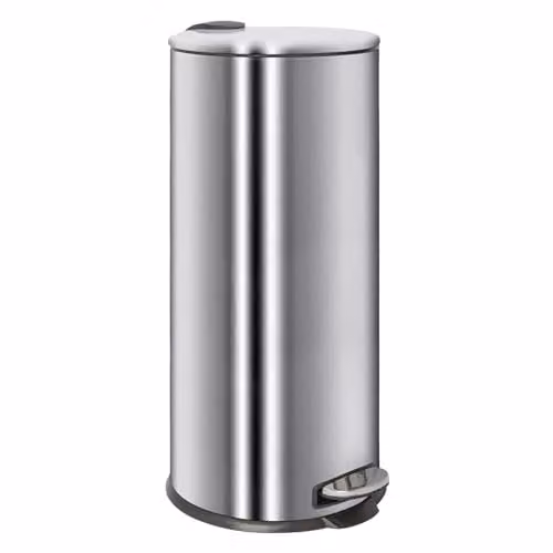 Harbour Housewares 30L Stainless Steel Kitchen Pedal Bin with Removable Inner Bucket in Silver or Black