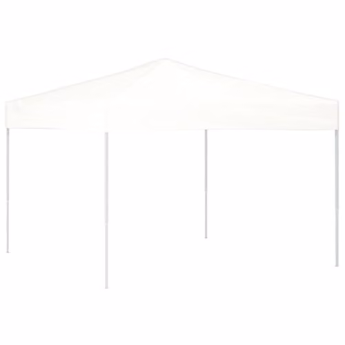 vidaXL Folding Party Tent in White and Silver, W: 300 cm, D: 300 cm, H: 245 cm