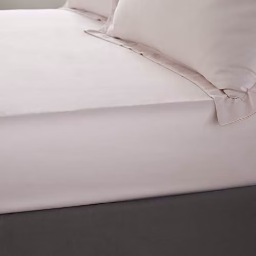Catherine Lansfield Silky Soft Satin Single Fitted Sheet, Pink, W/D/H: 90 x 200 x 30 cm – 1