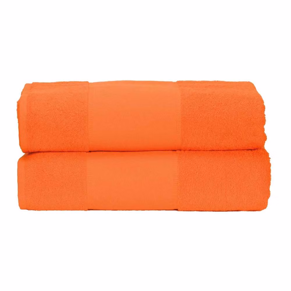 ARTG Personalised Embroidered Cotton Bath Towel in Orange, W: 140 cm x H: 450 cm – 2