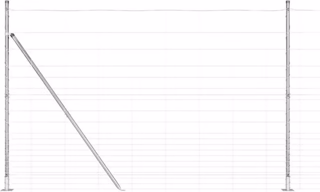 Berkfield Home Field Fence Galvanised Steel in Silver, H: 160 cm x W: 25 m