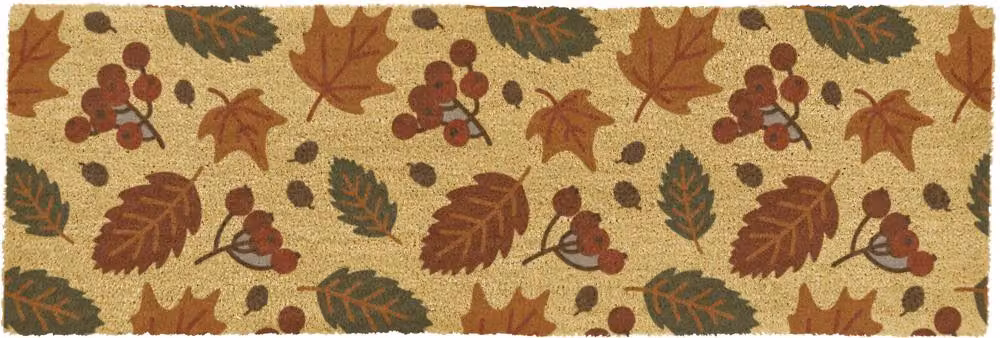 Artsy Mats Autumn Leaves Coir Doormat in Brown, W/D: 120 x 40 cm – 3