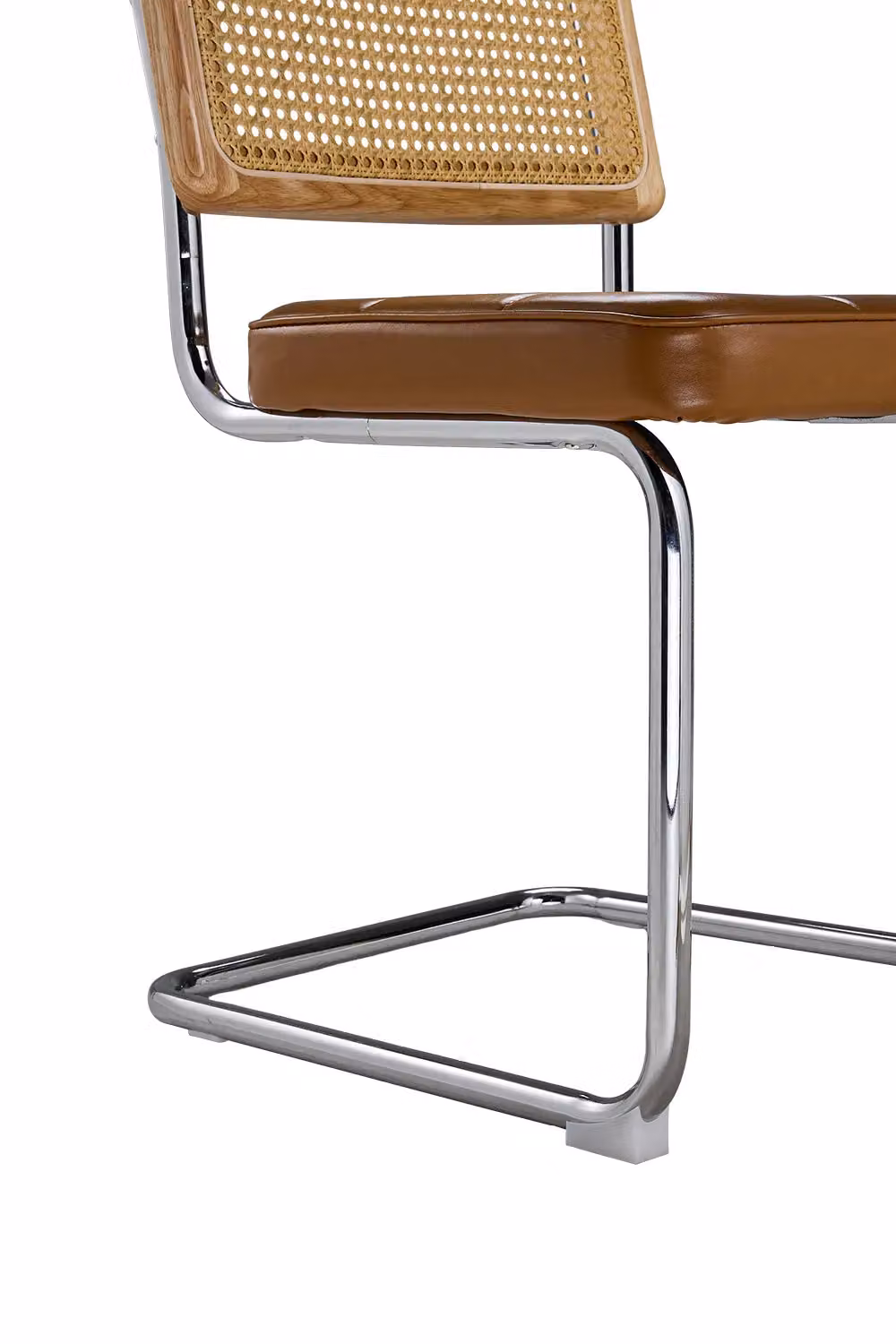 Living and Home Set of 2 Vintage Dining Chairs in Brown Synthetic Leather – 5