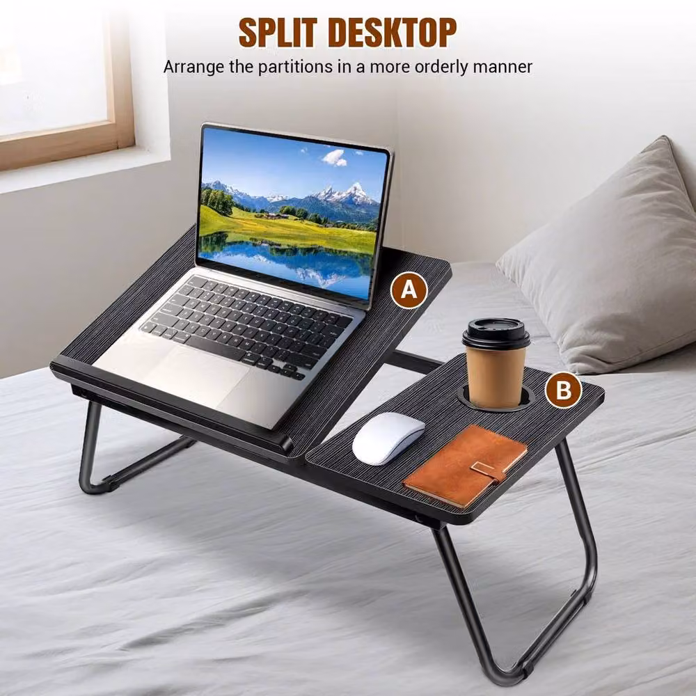 Kelvenix Portable Black Laptop Tray and Computer Lap Desk – 5