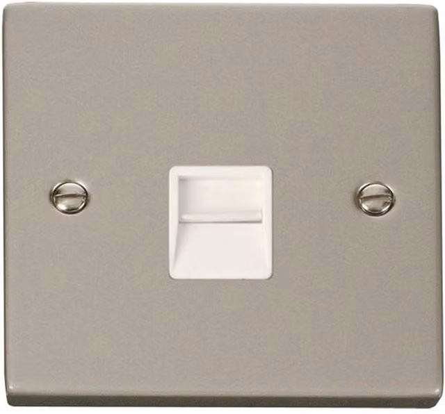 SE HOME White Surface Mount Telephone Single Socket Plate