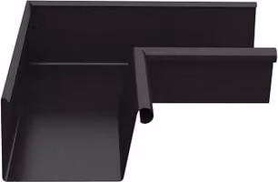 Lindab Rectangular Steel Gutter Internal Angle 90, 140mm, Coffee Brown