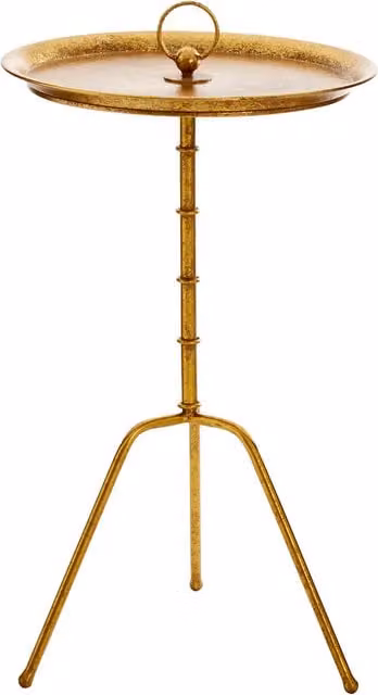 Interiors by Premier Orsina Gold Small Round Accent Table