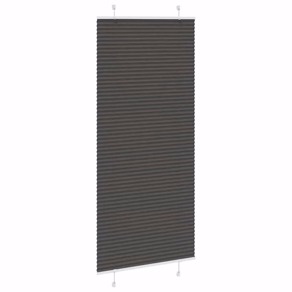 Berkfield Home Single Pleat Corded Blind in Black, Polyester, W: 94.4 cm, H: 200 cm – 3