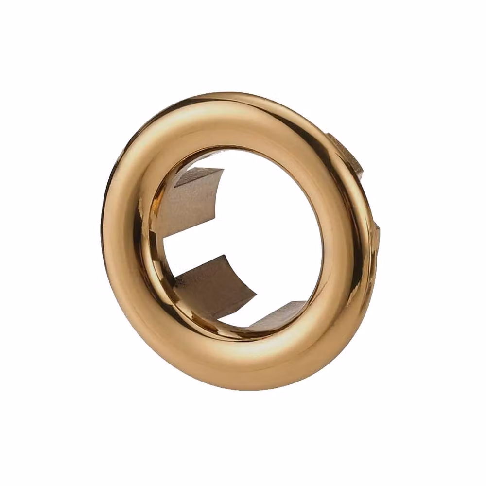 Nes Home Brushed Gold Replacement Basin Sink Hole Overflow Cover – 2