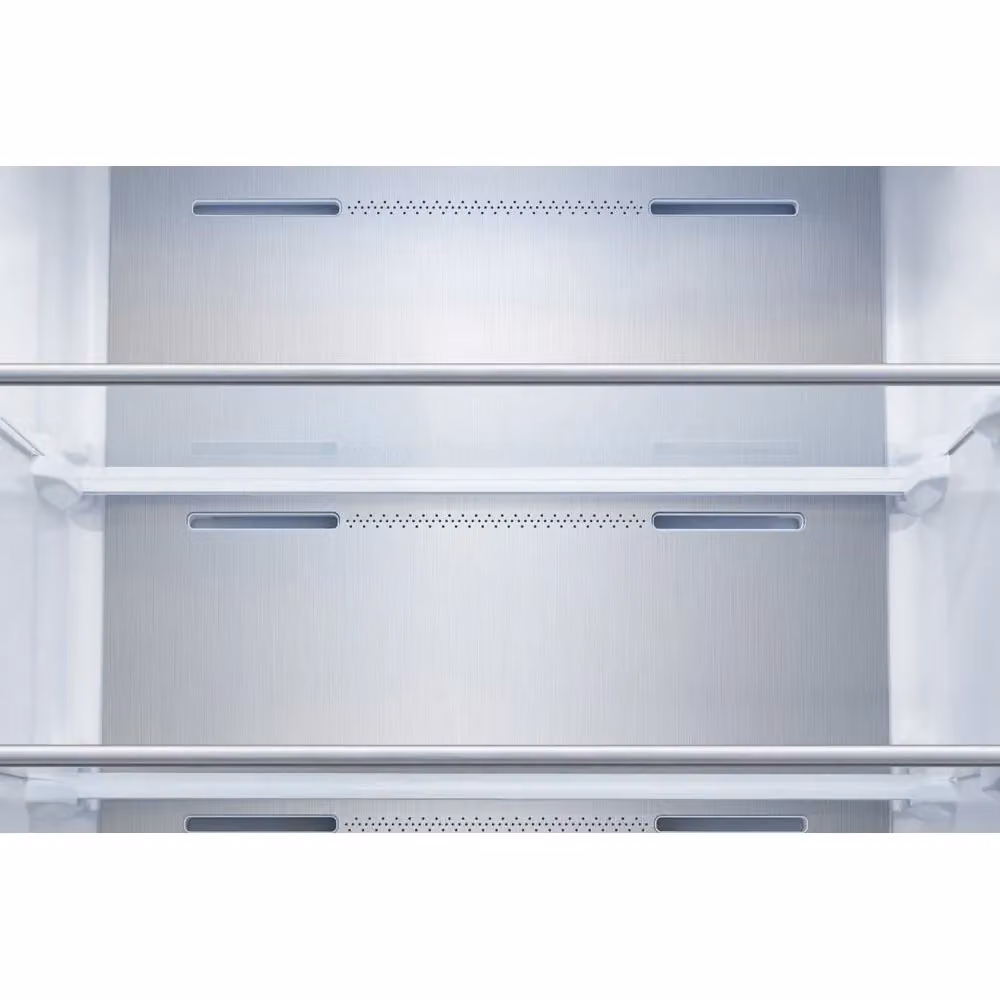 Teknix 370L Black Steel Finish No Frost Larder Fridge, H 185.5 cm x W 65.1 cm x D 59.5 cm – 2