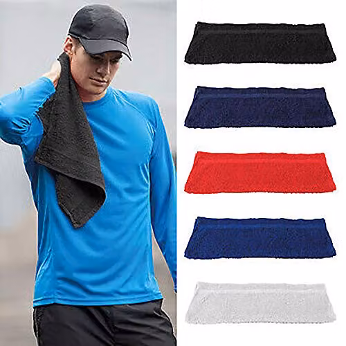 Towel City Luxury 550 GSM Cotton Terry Gym Towel in Blue, W/D/H: 40 x 60 x 40 cm – 2